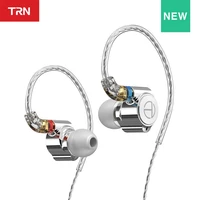trn ta1 knowles in ear earphone hi fi 1ba1dd hybrid dynamic drive hifi bass metal monitor with silver plated cable trn vx ba15