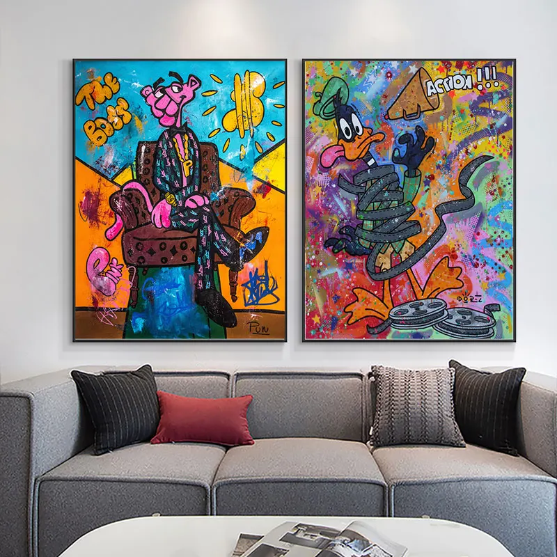 

Large Size Graffiti Art POP Street Canvas Painting Wall Arts Modern Posters and Print Picture in Living Room Home Decor Cuadros