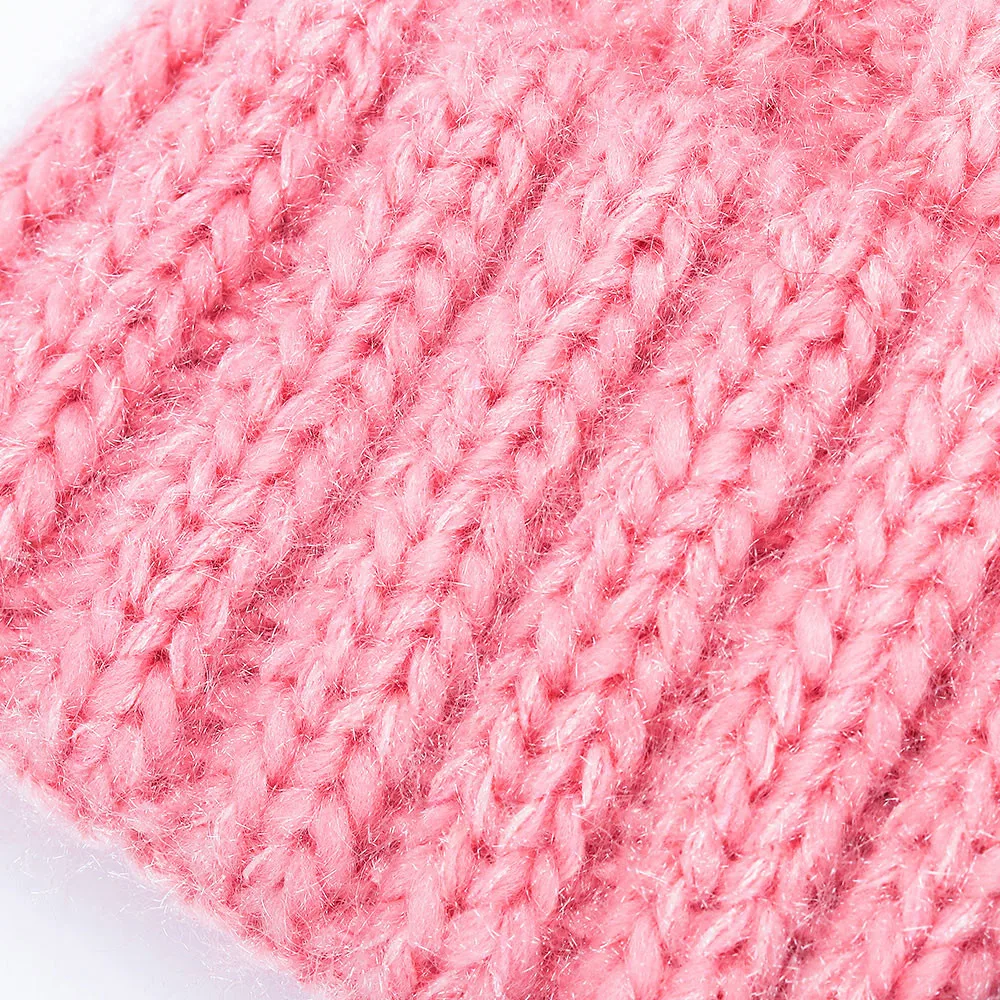 

1Pcs Fashion Unisex Simple Women Warm Solid Thicken Wool Hat With Hairball Stripe Knit Windproof Winter Cap sombrero mujer