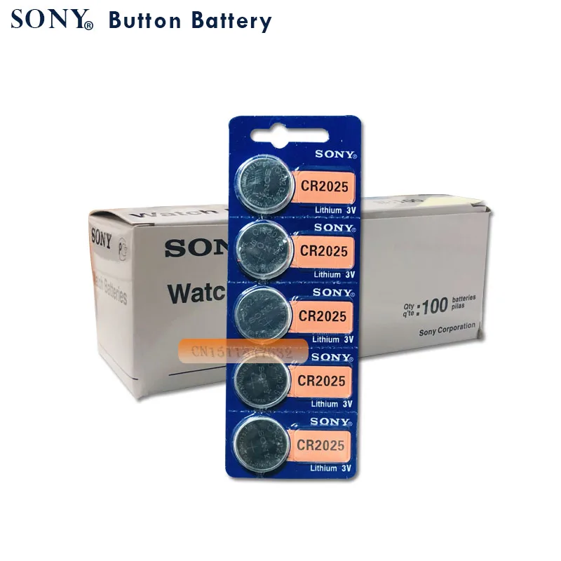 Оригинальные батарейки-таблетки SONY cr2025 Литиевые Батарейки для часов