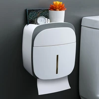 multifunction waterproof toilet paper holder wall mounted with drawer punchfree bathroom tissue shelf storage box wc accessories