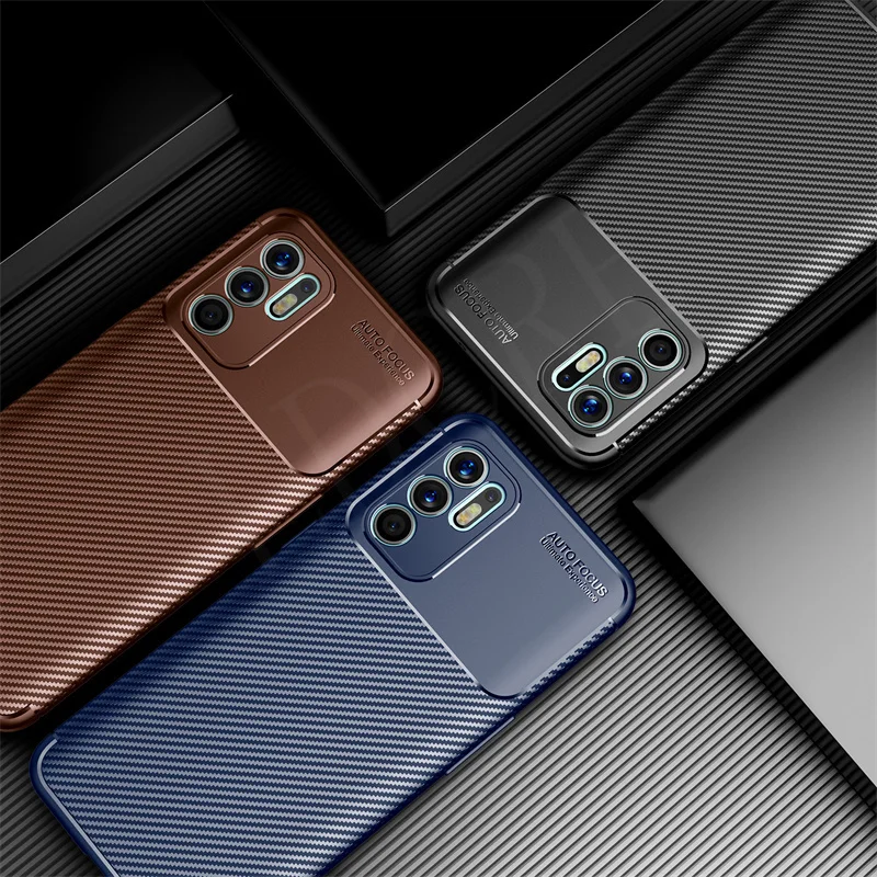 For Reno 6 Case For OPPO Reno 6 Reno6 Cover Coque Armor Shockproof Bumper Phone Back Soft TPU Cover For Reno 6 Pro 6 Z Fundas