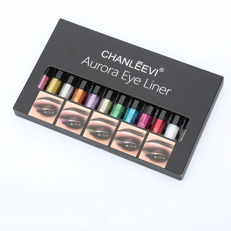 Beauty Glazed Glitter Eyeliner Waterproof Liquid Eye Liner Stick Long Lasting Aurora Shine 12 Colors Cosmetic Set Women Gift |