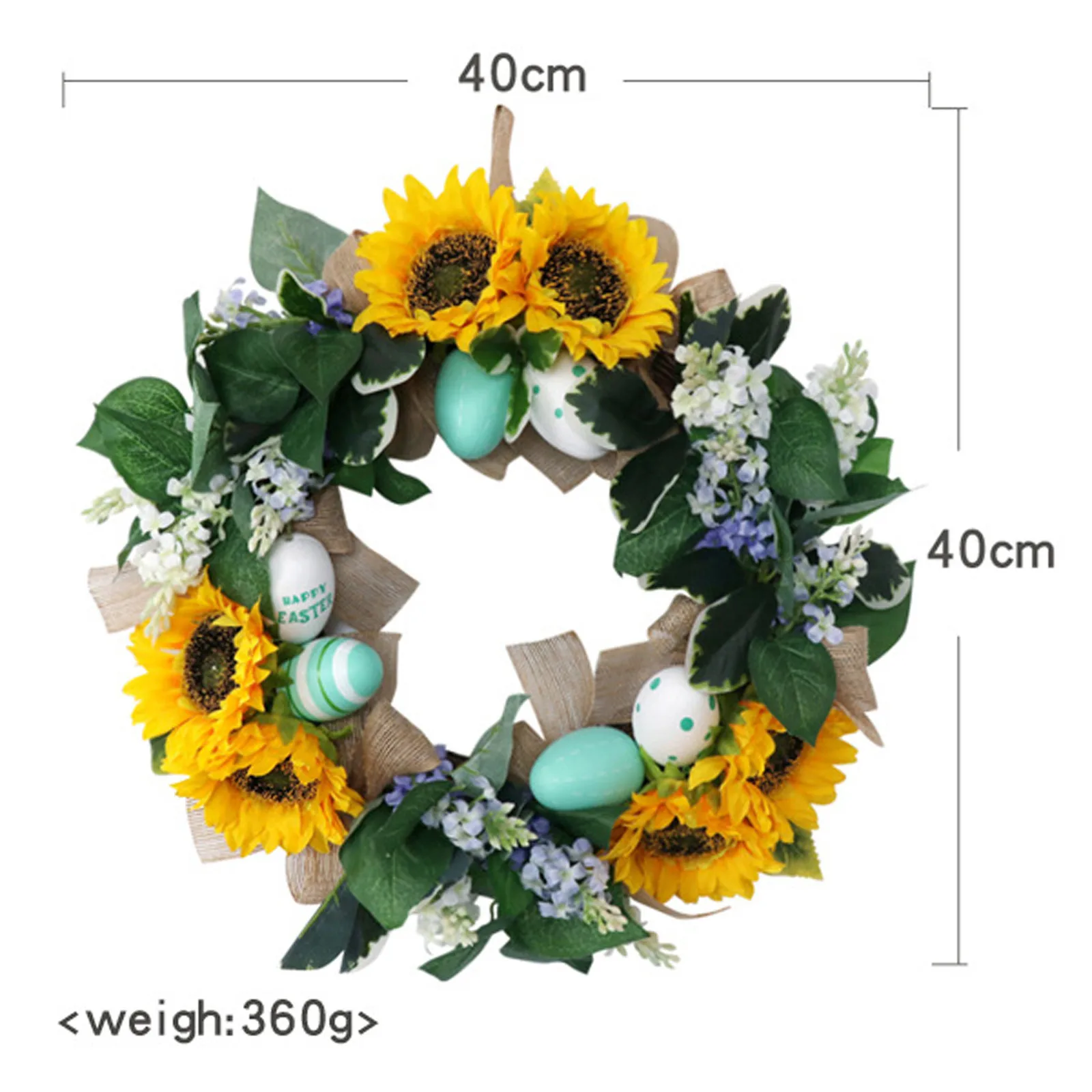 

Easter Eggs Decoration Flower Festival Door Decoration Hanging Decoration Wall Decoration Wreath Creative Home