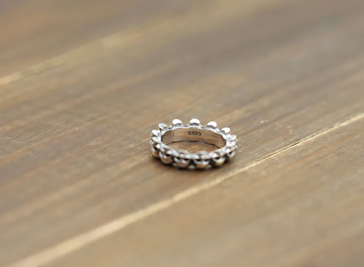 S925 Серебряное кольцо, персонализированное, классическое, модное, простой стиль, вокруг черепа, пара колец, ретро простое ювелирное изделие