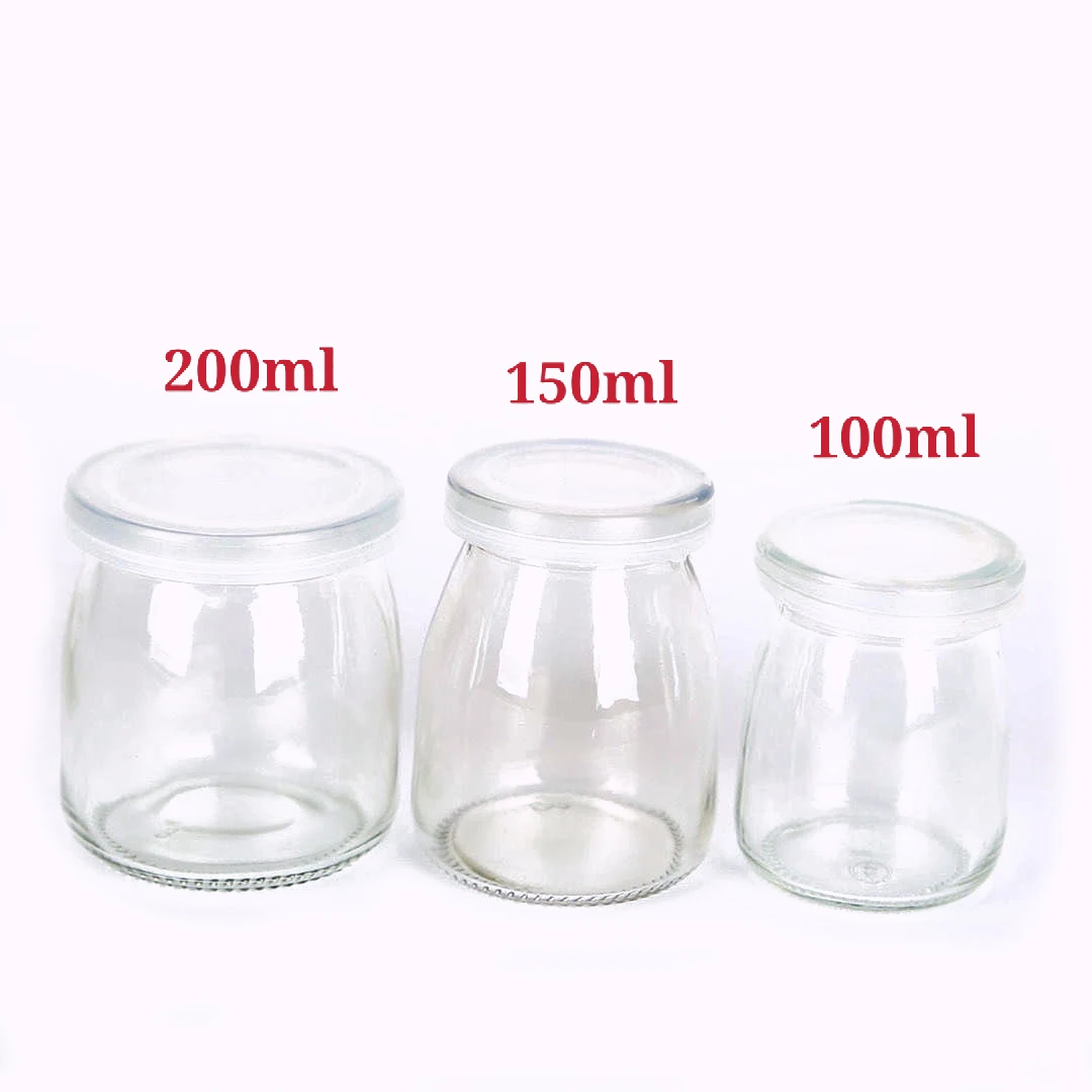 1pc Wish Bottle Mini Yogurt Pudding Glass Jar Milk Jelly Baking Pan Food Storage Container 100ML/ 150ML/200ML | Дом и сад