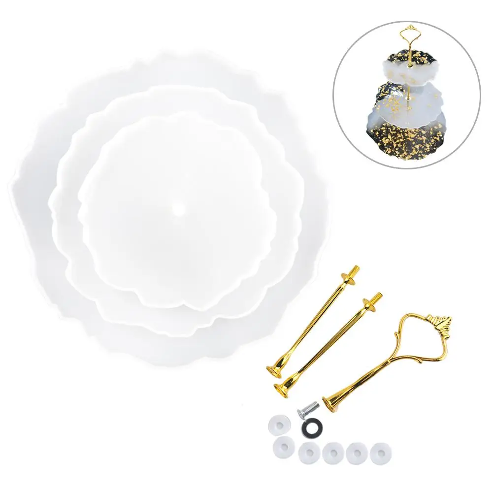 Ins Стиль силиконовые формы форма для эпоксидной смолы 3 яруса кружевных