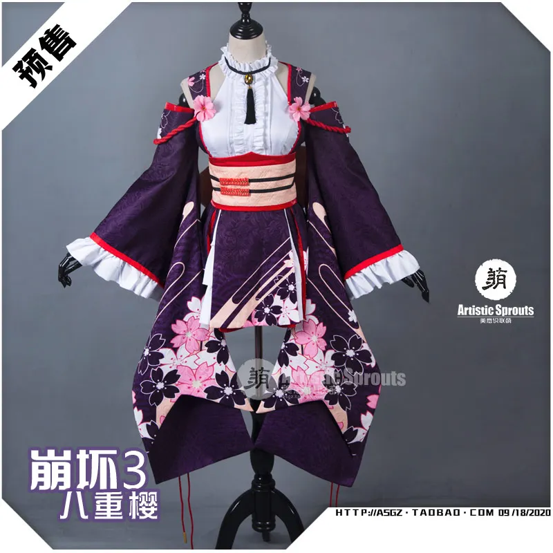 

Honkai Impact 3rd Yae Sakura Summer Sakura Birthday кимоно для вечеринок Косплей Костюм Униформа Бесплатная доставка F
