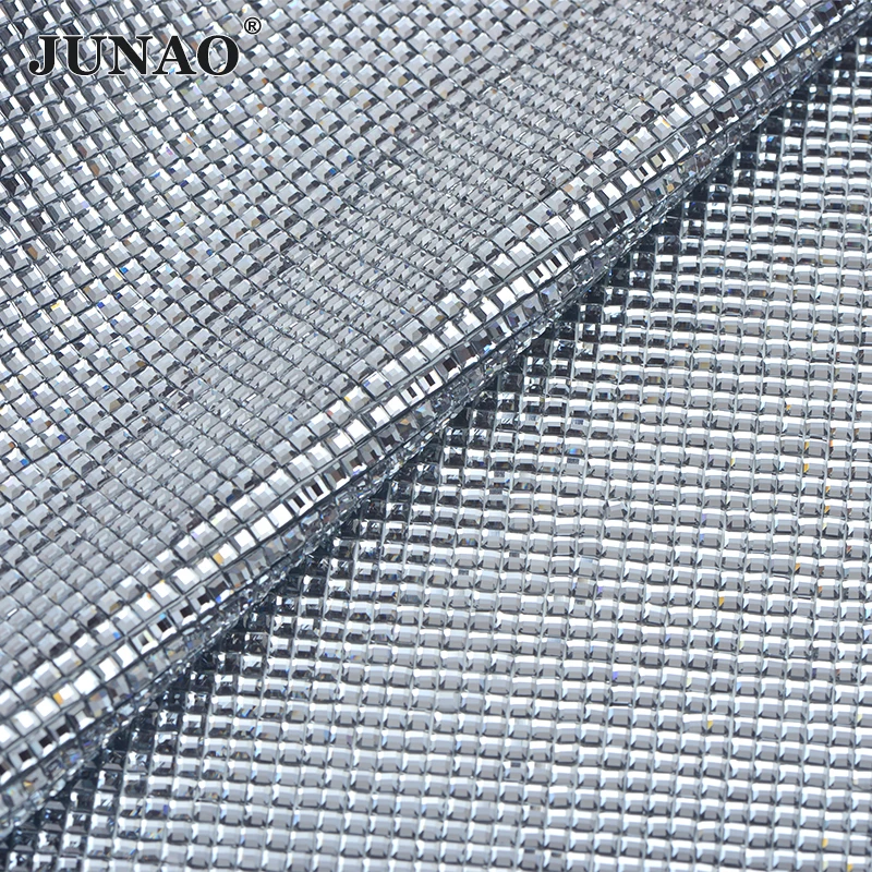 Прозрачные квадратные Стразы JUNAO 24*40 см для украшения одежды|strass crystal|rhinestone