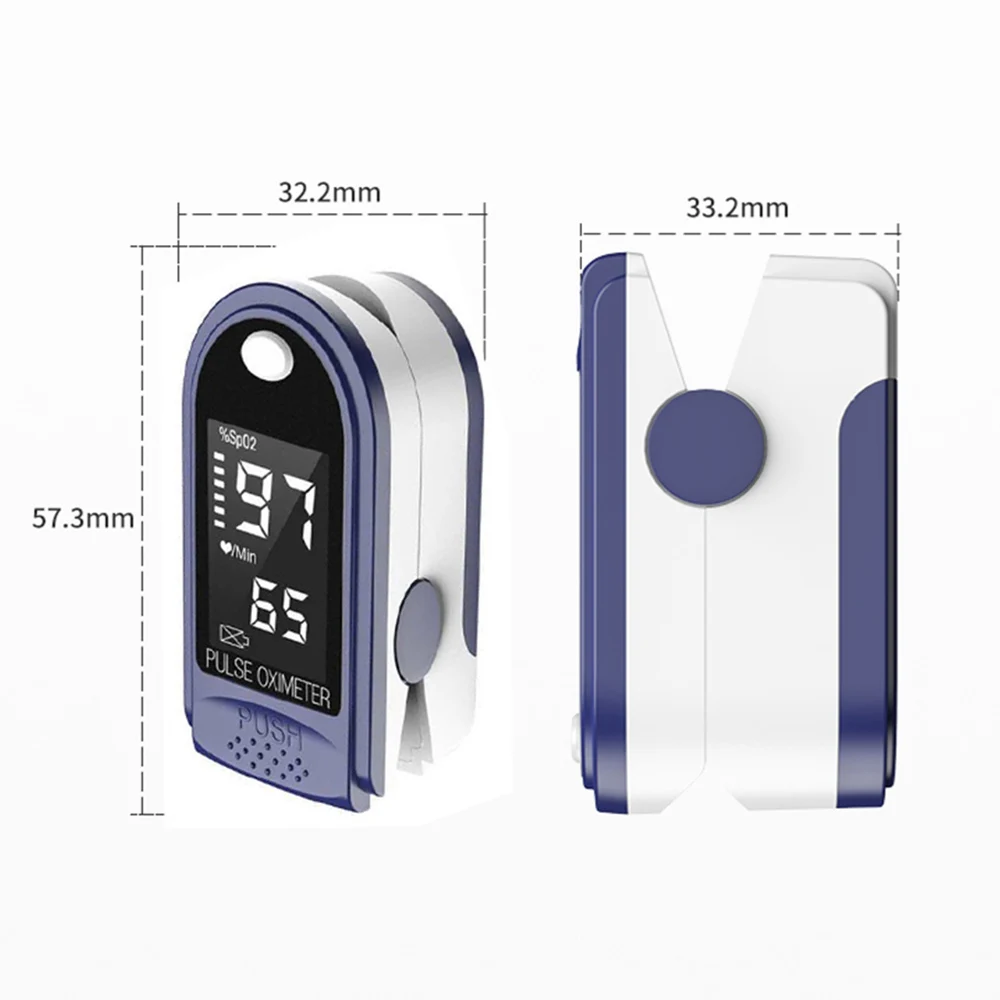 Цифровой Пальчиковый пульсоксиметр измеритель насыщения крови кислородом и