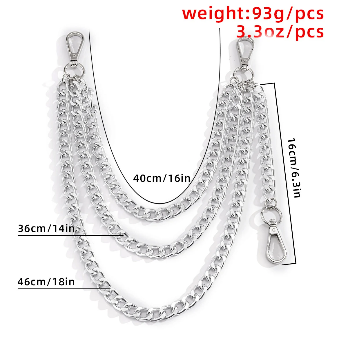 

Punk Silver Color Key Lock Waist Chain Belt Goth Safety Pin Pendant Long Body Chain Pants Decoration Fashion Body Jewelry 2021