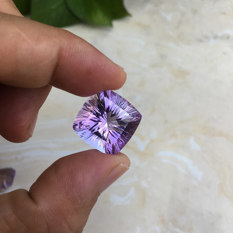 CSJ Природный аметист свободный драгоценный камень кварц Кристалл вогнутая