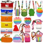 Игрушки-фиджеты Pop It, сумки через плечо, игрушки для снятия стресса, кактус, авокадо, единорог, клубника, ананас, сжимаемые пузырьки, милый подарок