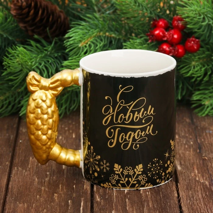 Кружка С Новым годом снежинки 300 мл|Кружки| |