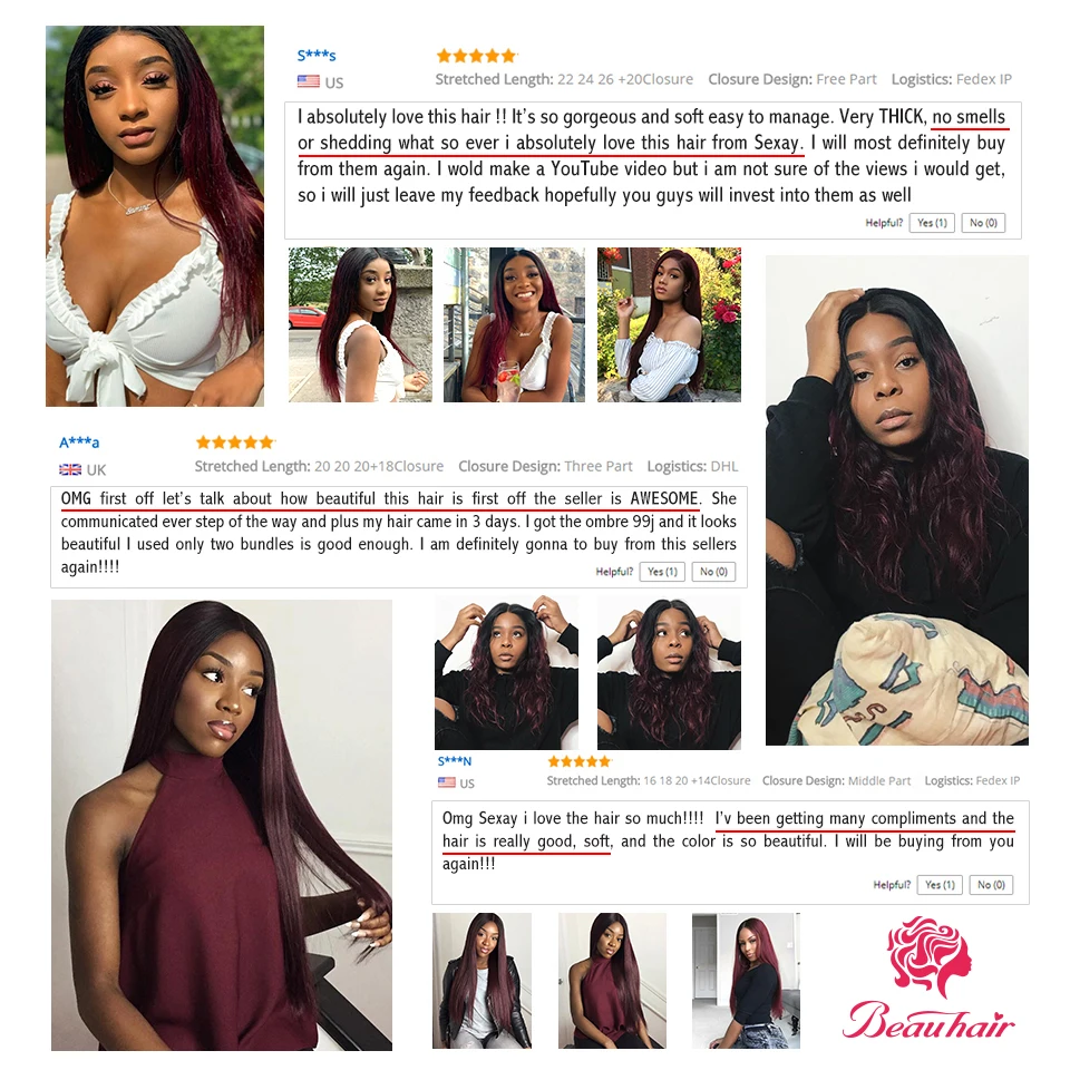 Пряди бразильских волос пряди с застежкой 4x4 кружевными застежками