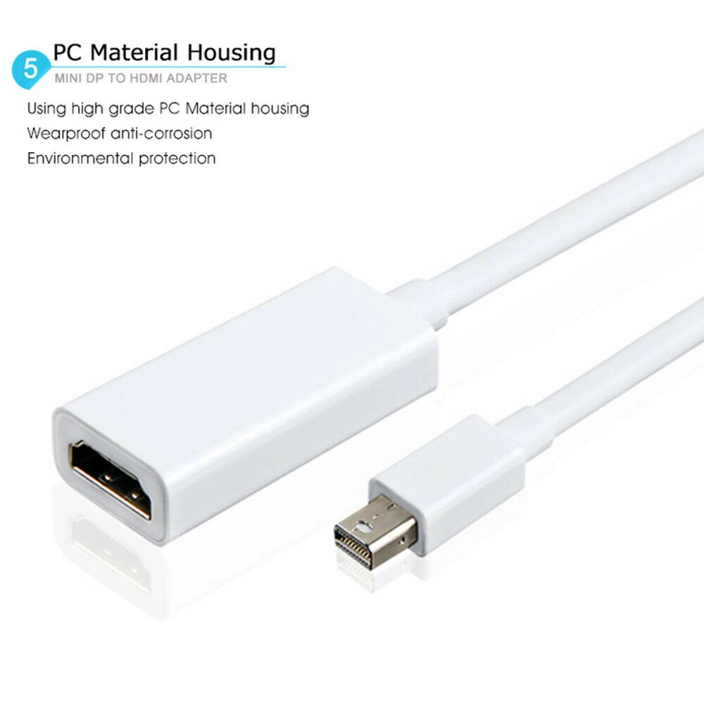 

Mini Display Port DP Thunderbolt To HDMI-compatible Adapter Cable For iMac Macbook Pro Air