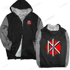 Толстовка мужская на молнии, свитшот с логотипом Мертвецы, унисекс, Черная