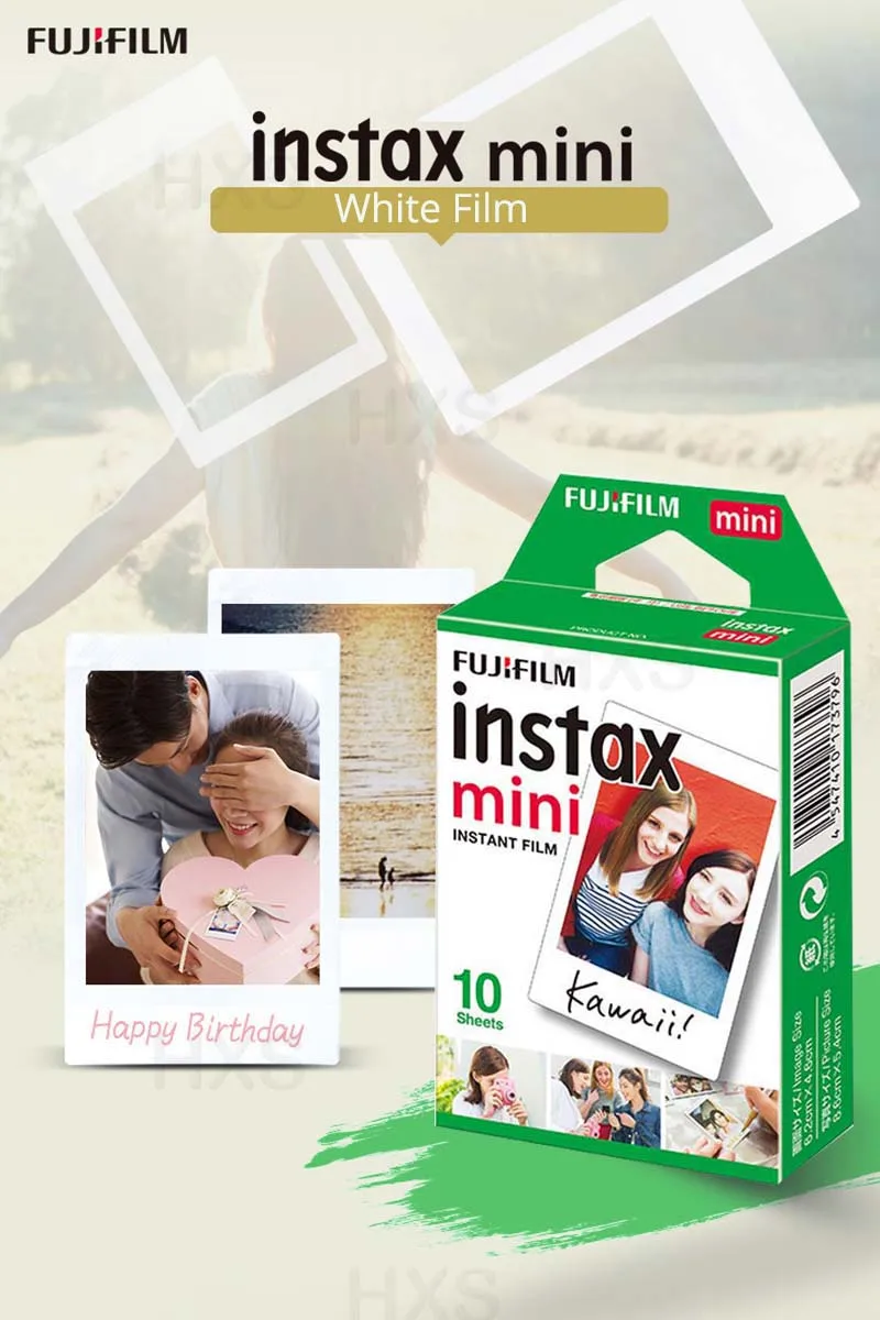 Подлинная Fujifilm Instax Mini 8 9 цветная фотобумага 10 шт. для Fuji 9 8 7s 50 90 25 70 Share SP-2 SP-1 Liplay мгновенная камера