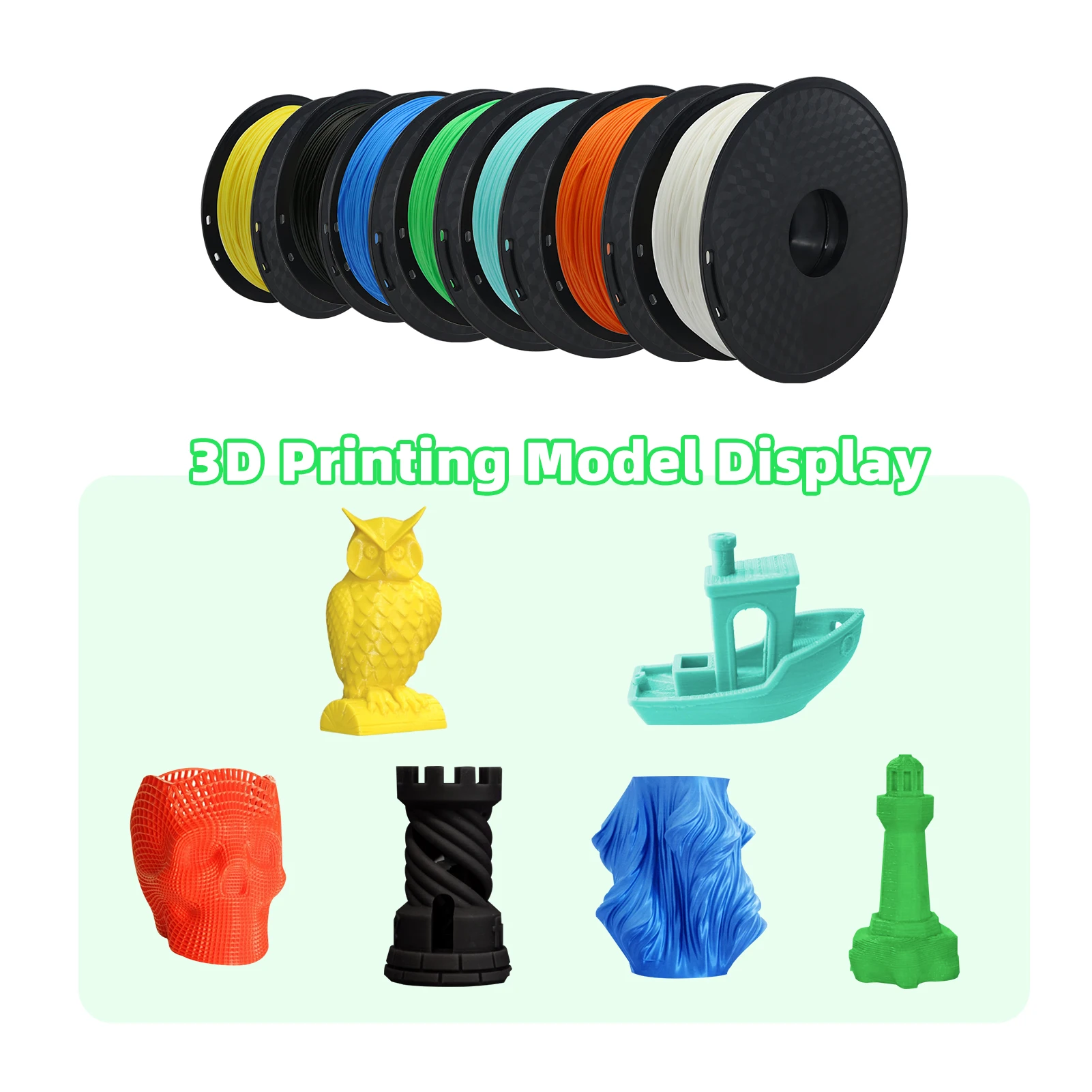 Aibecy PLA Ffilament 1kg 1.75mm 3D Printer Filament Dimensional Accuracy +/- 0.02mm 1kg(2.2lbs) Spool for 3d printer filament