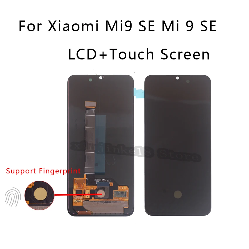 AMOLED Original For Xiaomi MI9 SE LCD Display Touch Screen Digitizer Assembly For MI 9 SE Screen Support Fingerprint With Frame