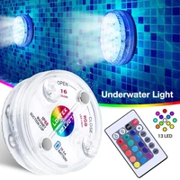 13 led light with magnet suction cup swimming submersible portable outdoor elements swimming pool rf remote control accessories