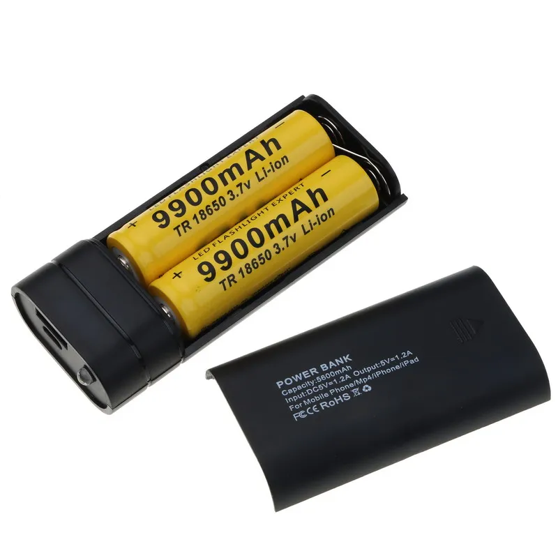 Kebidumei USB внешний аккумулятор зарядное устройство чехол 2X18650 зарядка Внешняя