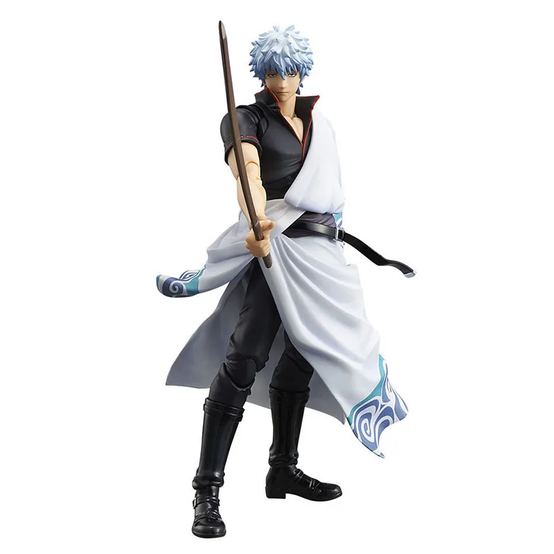 Японские герои серии Gin Tama Gintoki Sakata PVC фигурка действий аниме модель игрушки переменные игрушки кукла подарок.