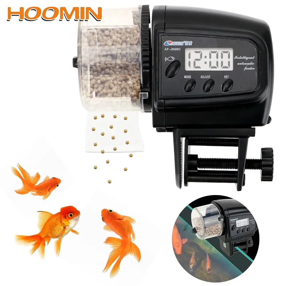 

Aquarium Fish Feeder 100ML Automatic Fish Feeder LCD Display with Timer Feeding Dispenser for Aquarium Fish Tank Auto Feeders
