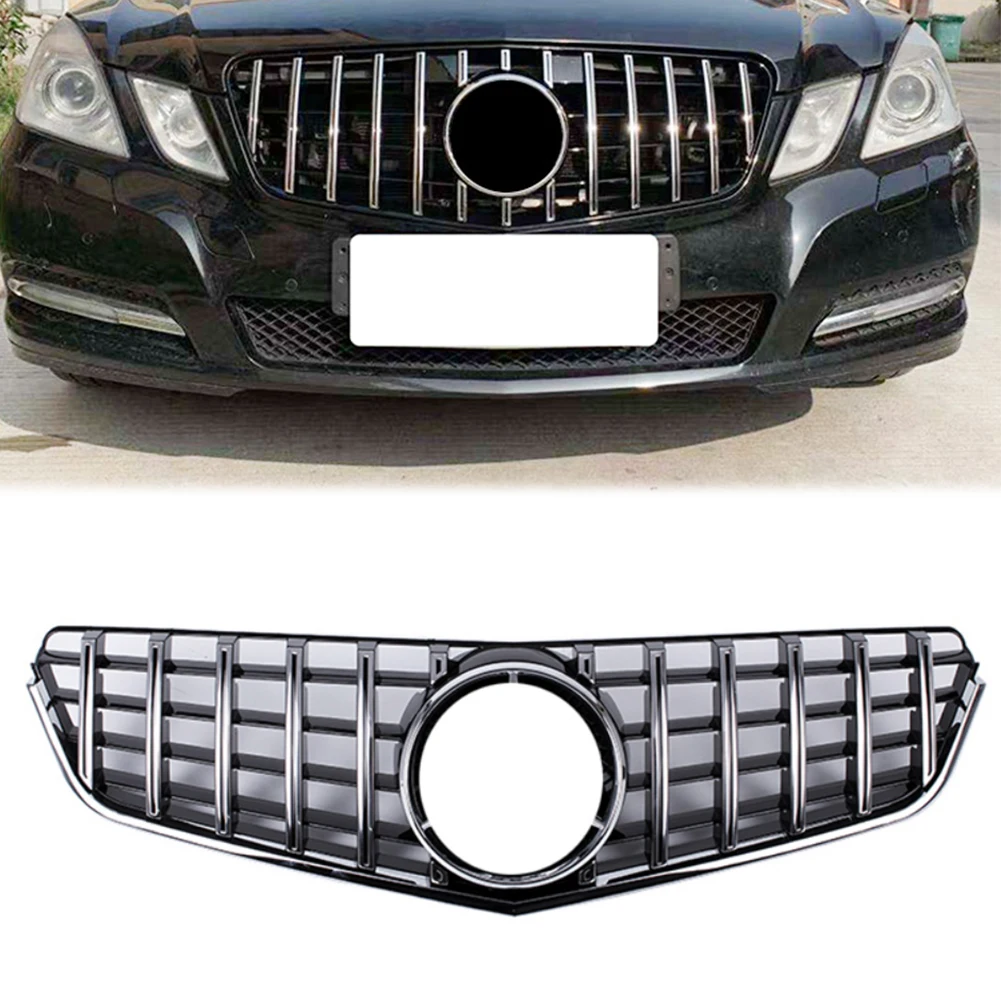 GT Стиль передняя решетка Серебряный Верхний гриль для Mercedes Benz E Class W207 C207 E200 E250 E350