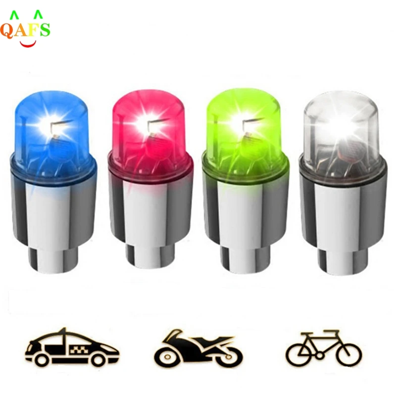 

2Pcs LED Car Bike Wheel Tire Tyre Dust Spoke Flash Lights Valve Stems & Caps Accessories