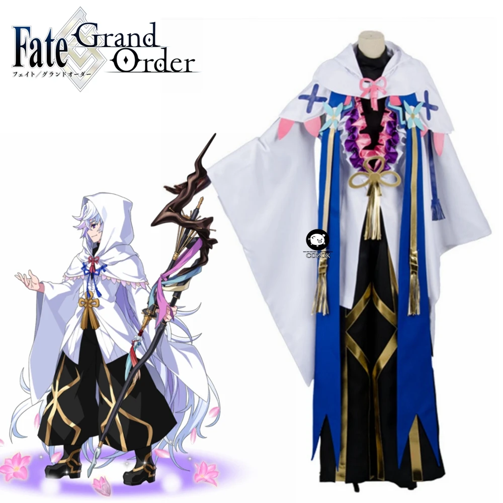 

Костюм для косплея карнавал Fate Grand Order Caster Merlin ambroasonic, полный комплект, бесплатная доставка