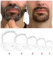 5pcsset high quality shower salon mustache beard styling template shaving shave for beard shape style barba comb care tool