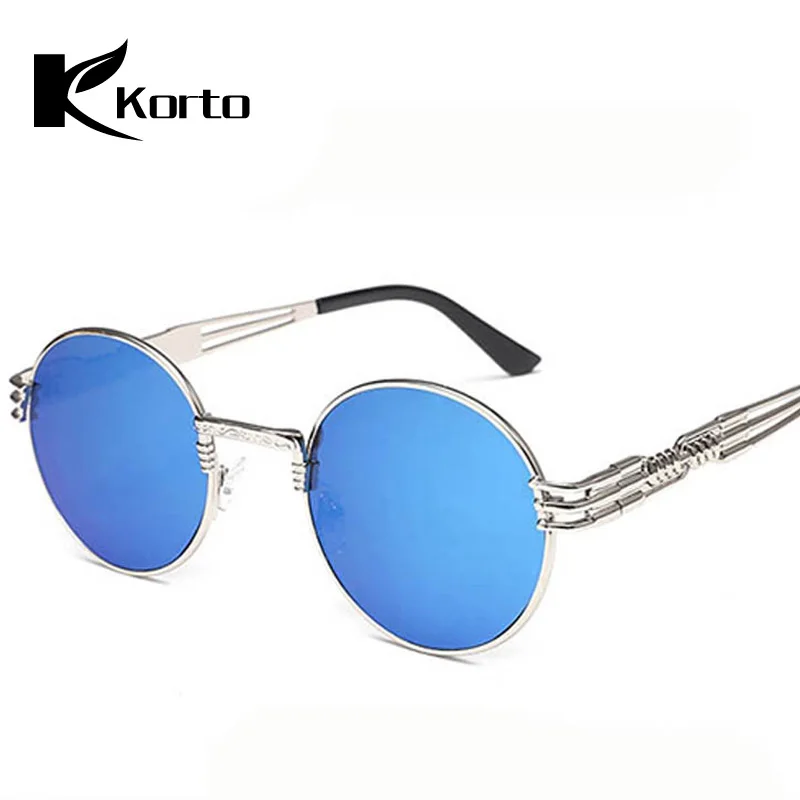 Новые Круглые Солнцезащитные очки в стиле стимпанк для женщин и мужчин 2018 модные