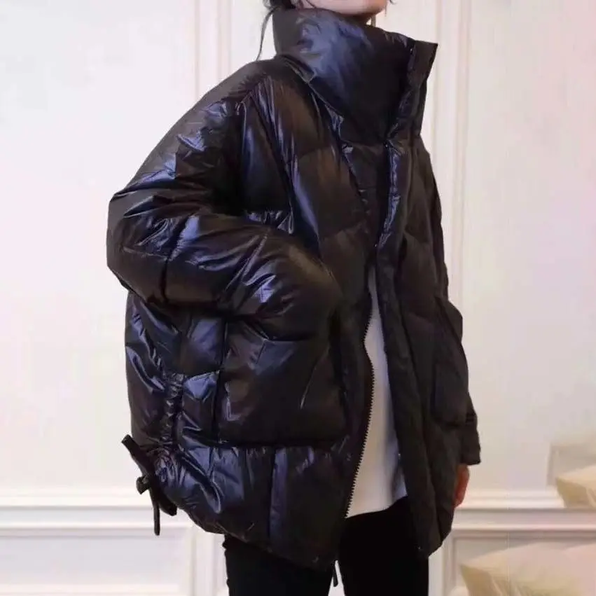

Korean Fashion Short Winter Jacket Women Casual Loose Warm Solid Parka Coat Office Cotton Padded Winter Coat Women Clothes Y3