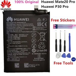 original replacement battery hb486486ecw for huawei huawei p30 pro mate20 pro mate 20 pro genuine phone battery 4200mahtools free global shipping