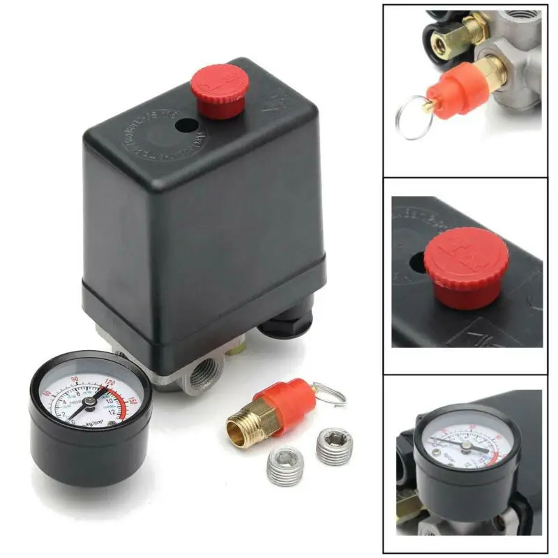 100% Фирменная Новинка 175psi 4 Порты и разъёмы переключатель давления для воздушного
