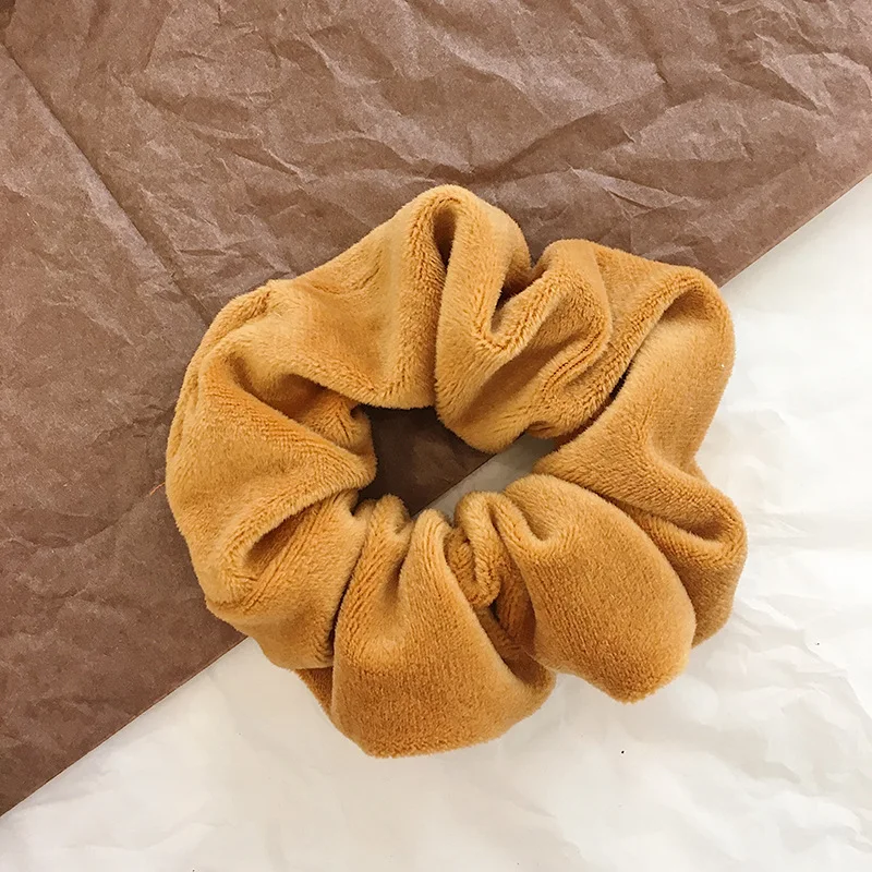 Однотонные толстые бархатные резинки для волос эластичные резинка хвоста