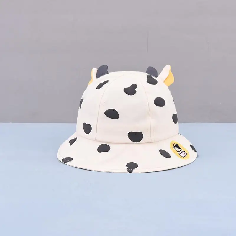 

Панама LDSLYJR из 2021 хлопка с мультяшным рисунком коровы, Рыбацкая шляпа, уличная дорожная шляпа, кепка от солнца, шляпы для мальчиков и девочек ...