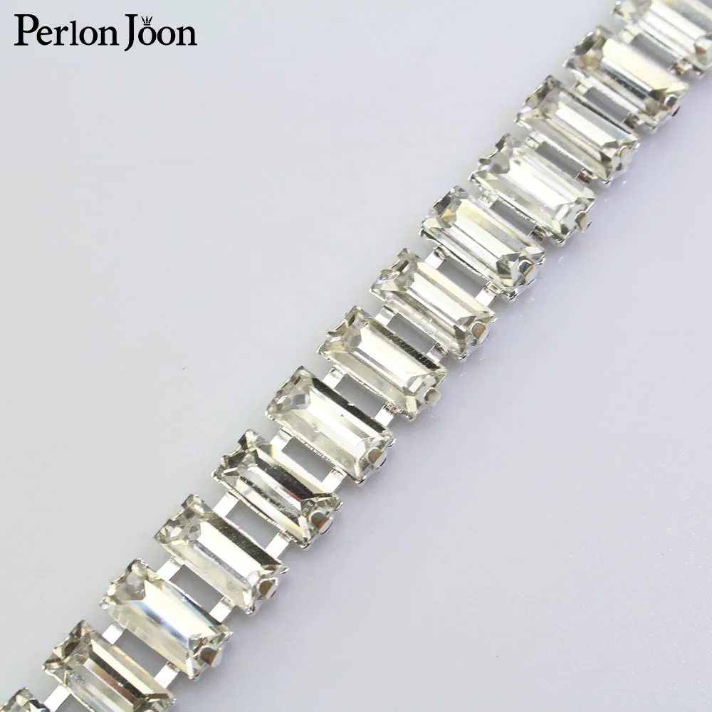 1 ярд массив прямоугольник стекло Кристалл Стразы отделка декоративная