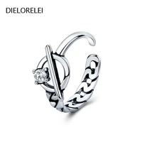 dielorelei 925 sterling silver light luxury style girls prevent allergy niche accessories gift adjustable ring temperament