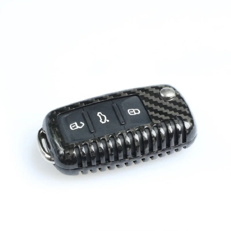 Чехол для ключей автомобиля из углеродного волокна для VW Golf Bora Jetta POLO GOLF Passat Skoda Octavia A5 Fabia SEAT Ibiza Leon защита автомобиля