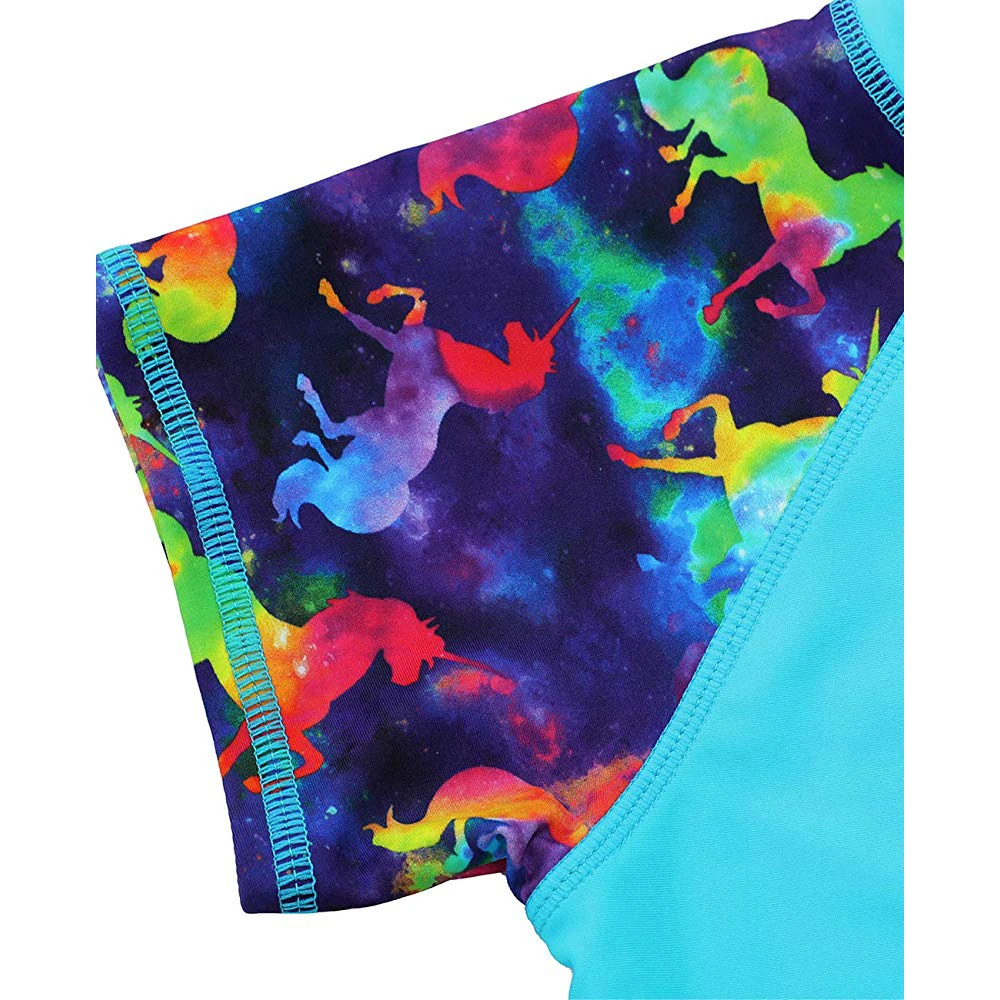 Купальный костюм для девочек подростков с единорогом комплект из 2 предметов: