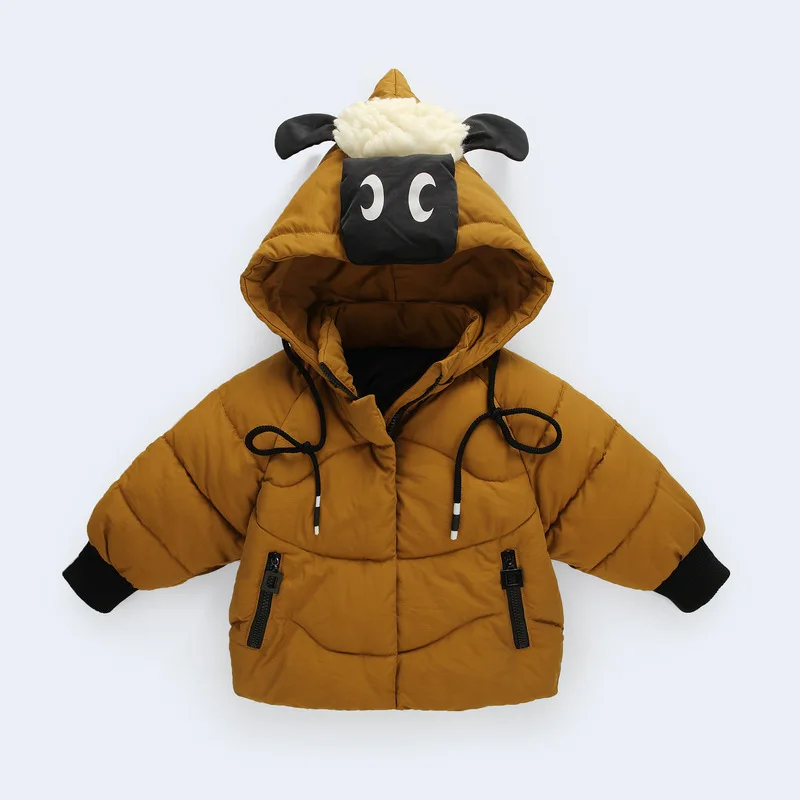 Утепленная детская хлопковая верхняя одежда с капюшоном на осень и зиму новое