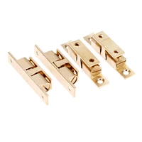 4pcs catch brass double ball 70x12mm cabinet door latch copper touch beads lock spring clip drawer door closer stop hardware