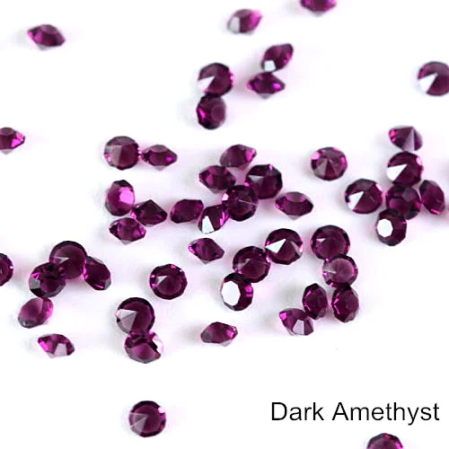 Dark Amethyst 1,1 мм-1,6 мм стразы мини-Пикси стразы без горячей фиксации микро-циркониевые блестящие стразы мини-украшения для дизайна ногтей B3191 - Цвет: Dark Amethyst