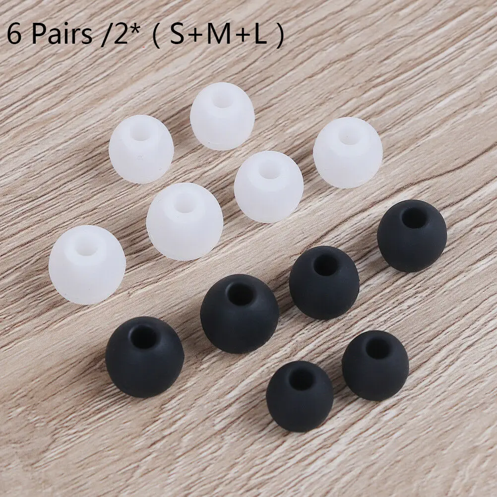 6 Pairs/2*(S+M+L) Universal in-ear Earphone Headphoe Earbuds Silicone Rubber | Электроника