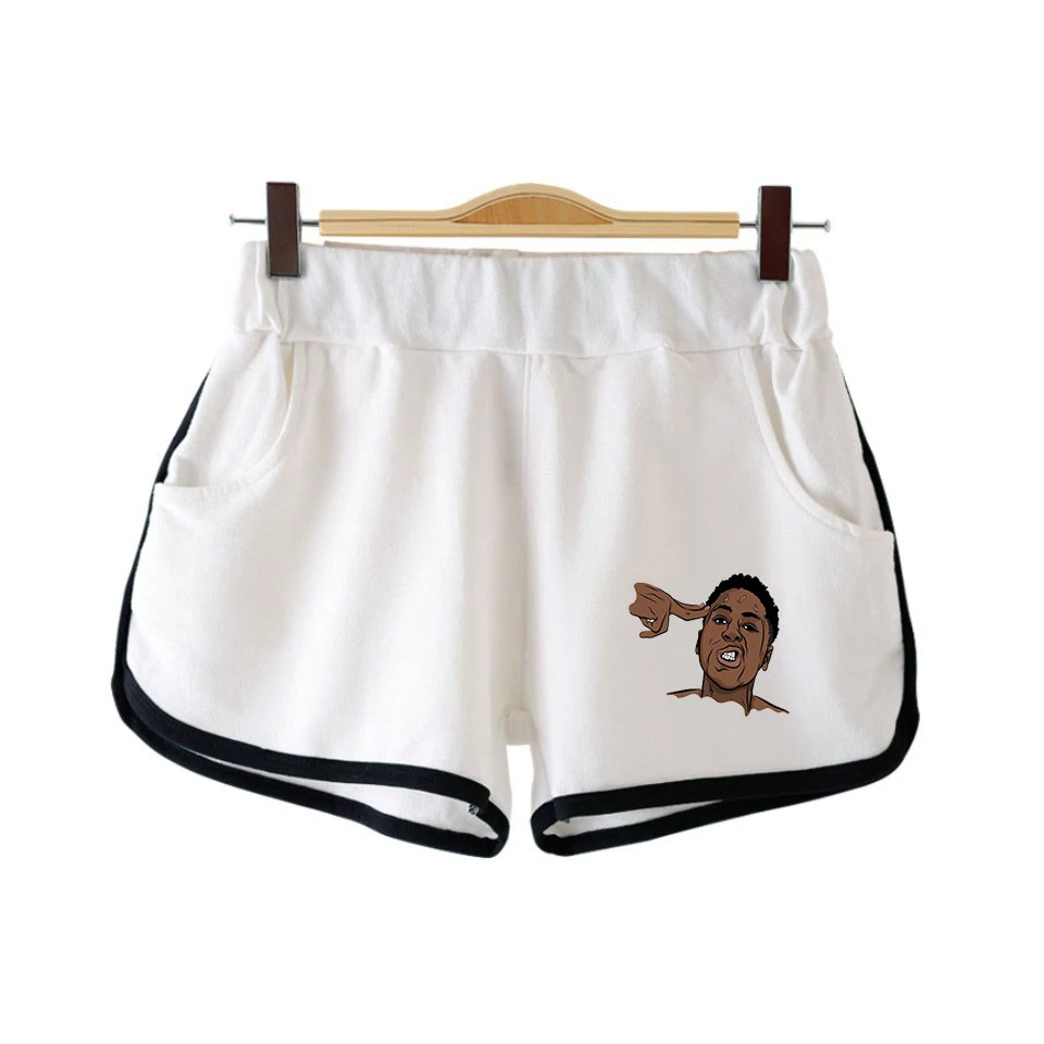

YoungBoy Never Broke Again Printed Female Shorts Casual Streetwear Girl Short Pants Trendy Style Women's Wear Summer