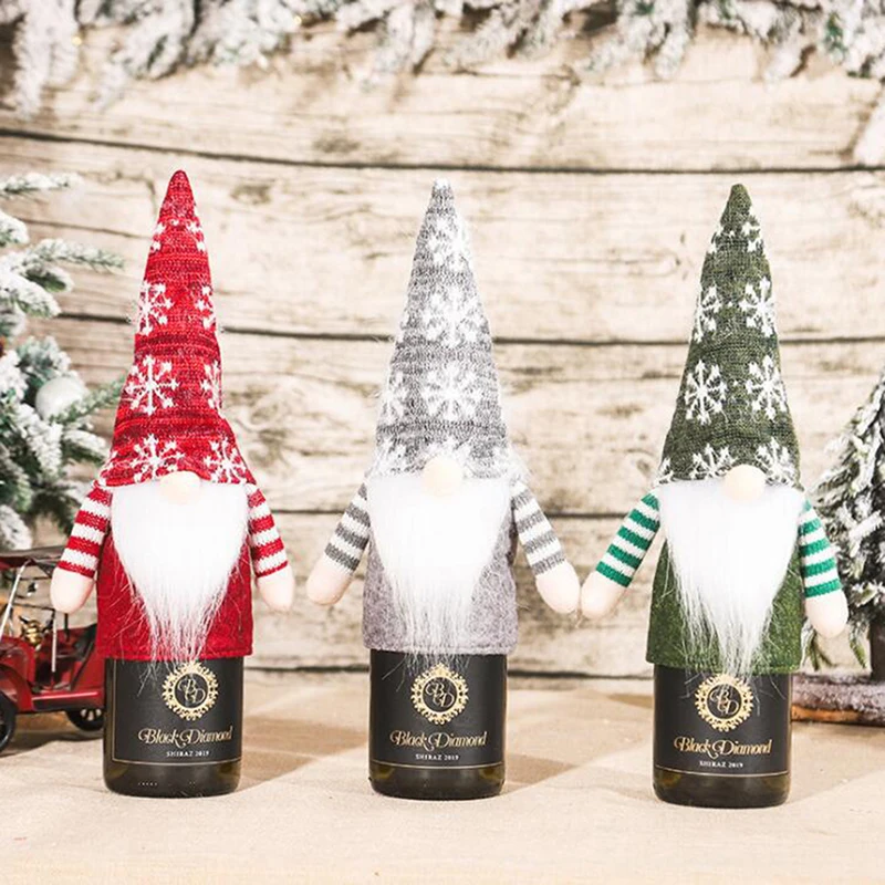 Чехол для бутылки с Санта Клаусом|Чехлы винных бутылок| |