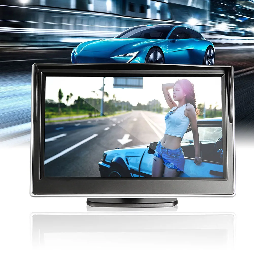 

5inch HD Screen Electronic Rearview Backup Easy Install Video Play 3W 800*480 12V TFT LCD Car Monitor
