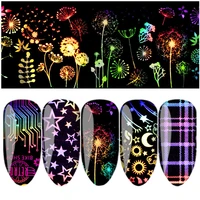 nail art star sticker new laser flame european and american popular elements nail sticker female nail sticker 10 styles mixed